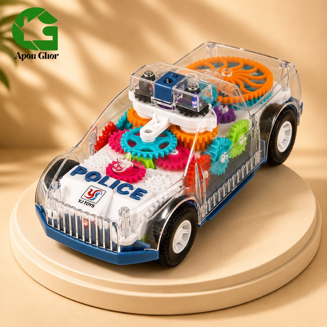 Police Gear Car – Electric Light & Music Toy